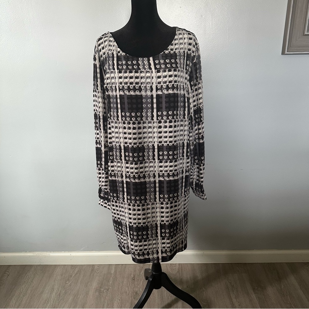 Thakoon Black and White Dolman Sleeve Sheath Dress